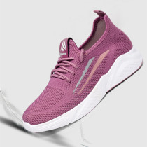Old Beijing Cloth Shoes Women Soft Bottom Casual Shoes Lace Flat-bottomed Women Shoes Non-slip Middle Aged Mother Shoes Spring