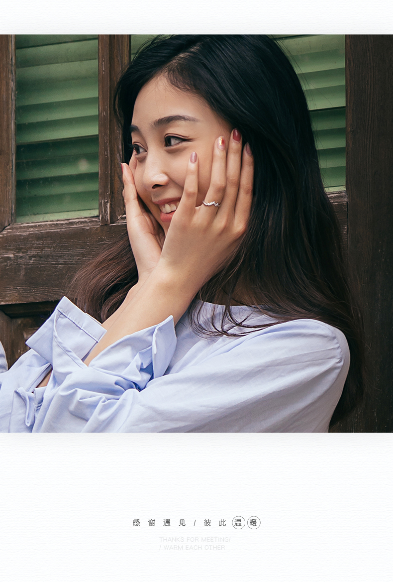Nụ hoa thiết kế ban đầu bánh xe đôi mặt trời một cặp nhẫn nữ bạc sterling Nhật Bản và Hàn Quốc đơn giản quà tặng ngày Valentine cho nam giới nhẫn vàng tây