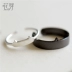 Hoa nụ mèo đen nguyên bản đôi mèo đôi nhẫn một đôi nam nữ bằng bạc sterling trên nhẫn Nhật Bản và nhẫn Hàn Quốc sống đơn giản nhan cuoi Nhẫn