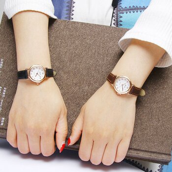 Exam-Specific Watch for Female Middle School Students, Korean Style, Simple, Fresh, Retro, Thin Strap, ins Harajuku School Style Wristwatch