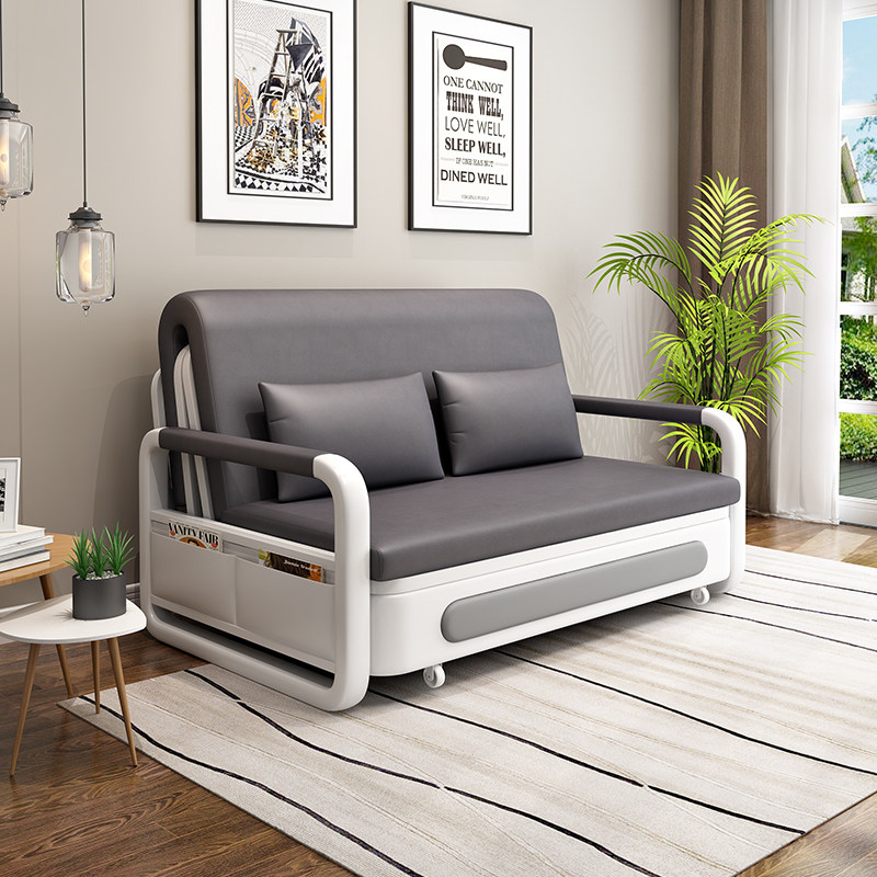 Sofa Bed Dual-use folding bed latex sitting sleeper tech cloth telescopic single double living room Small family Type of storage