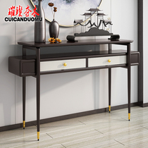 Light luxury American solid wood entrance table Partition entrance table decoration living room bar table wall narrow side cabinet