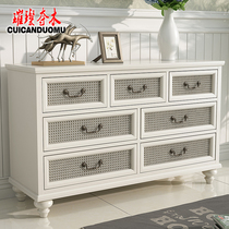  American solid wood six-bucket cabinet Seven-bucket cabinet large-capacity storage cabinet Bedroom storage cabinet locker drawer cabinet European-style