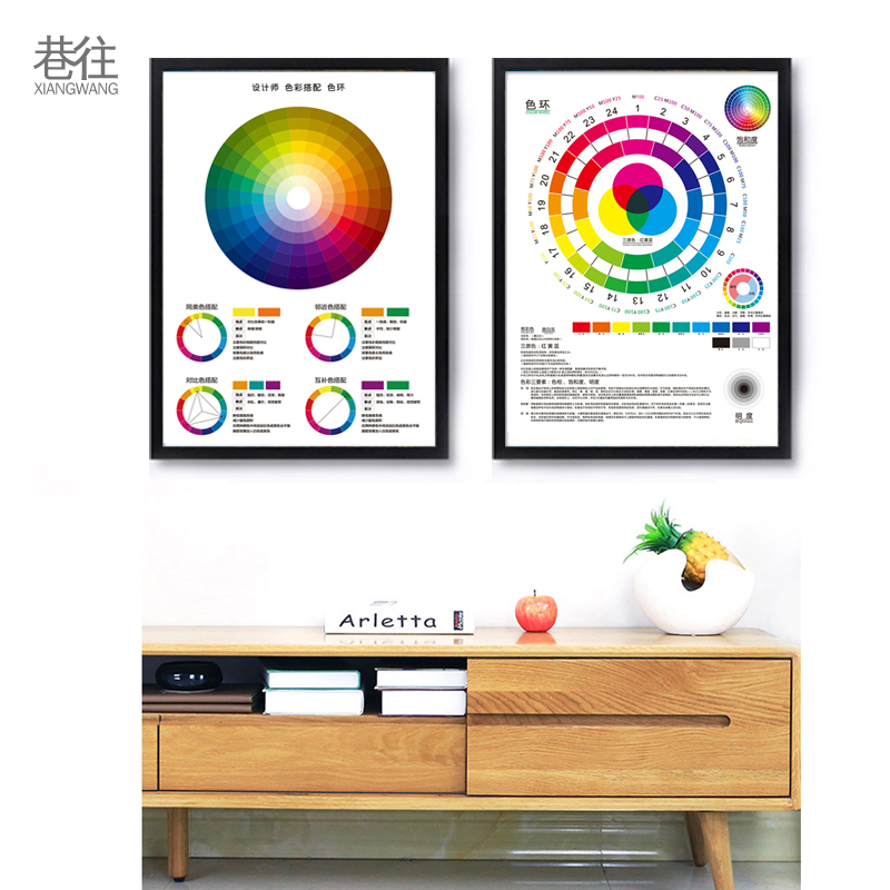 Color Wheel Wall Art Office Simple Modern Eden 12-Color Chroma Circle Color Eaton Color Card Annual Outfit Color
