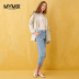 MYMIX TÔI KẾT HỢP CÁC MÙA HÈ MỚI PHỤ NỮ Casual LOOSE-NỐI ve áo gắn WOMENS SUIT JACKET 