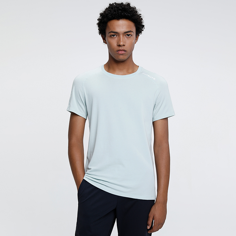 hotsuit short-sleeved men's 2020 spring new modal comfortable casual breathable solid color simple round neck T-shirt tide