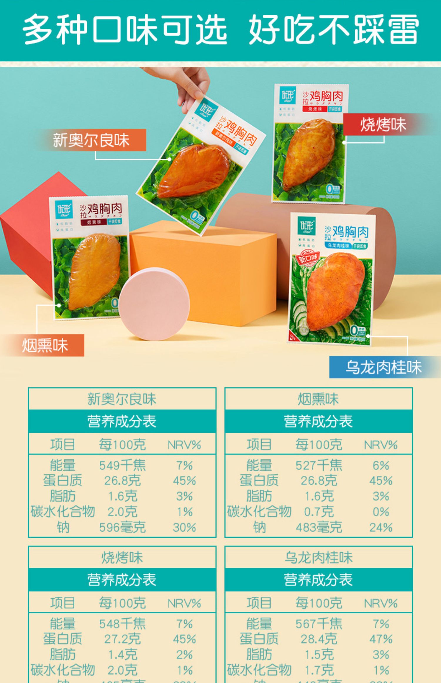 【李现代言！】优形健身即食鸡胸肉6袋