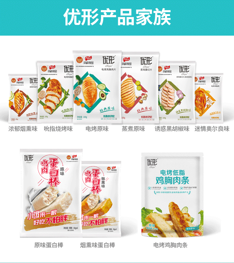 国家队备战食品 优形 电烤即食鸡胸肉 100g*10袋 图9