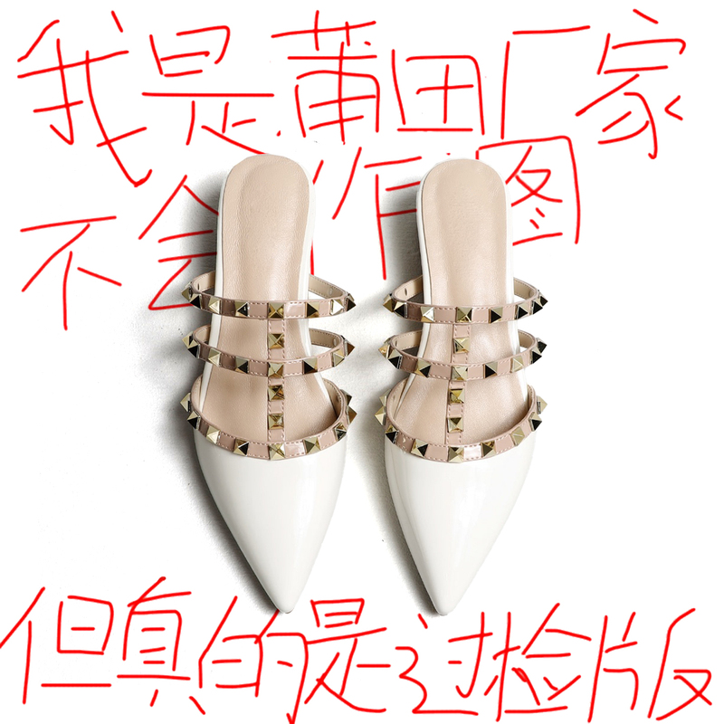 High-End Studded Pointed Wedge Heel Height-Increasing Sandals, Closed-Toe Mules, Women's Slippers, 2026 Summer New Style High-End Studded Pointed Wedge Heel Height-Increasing Sandals, Closed-Toe Mules, Women's Slippers, 2026 Summer New Style