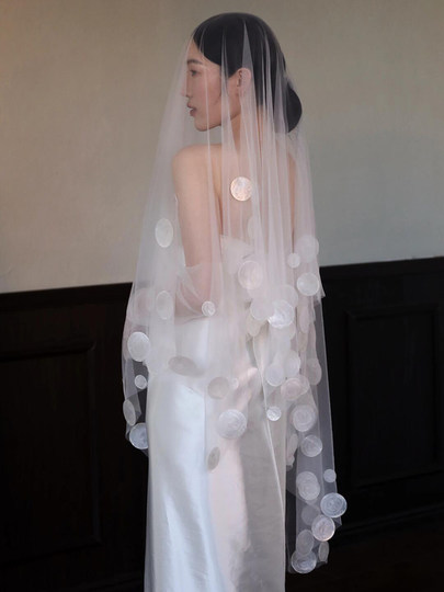 Bridal Veil, Main Wedding Dress, High-End Shell and Mother-Of-Pearl, Personalized Retro Headpiece, Wedding Photography Studio Accessories, Styling