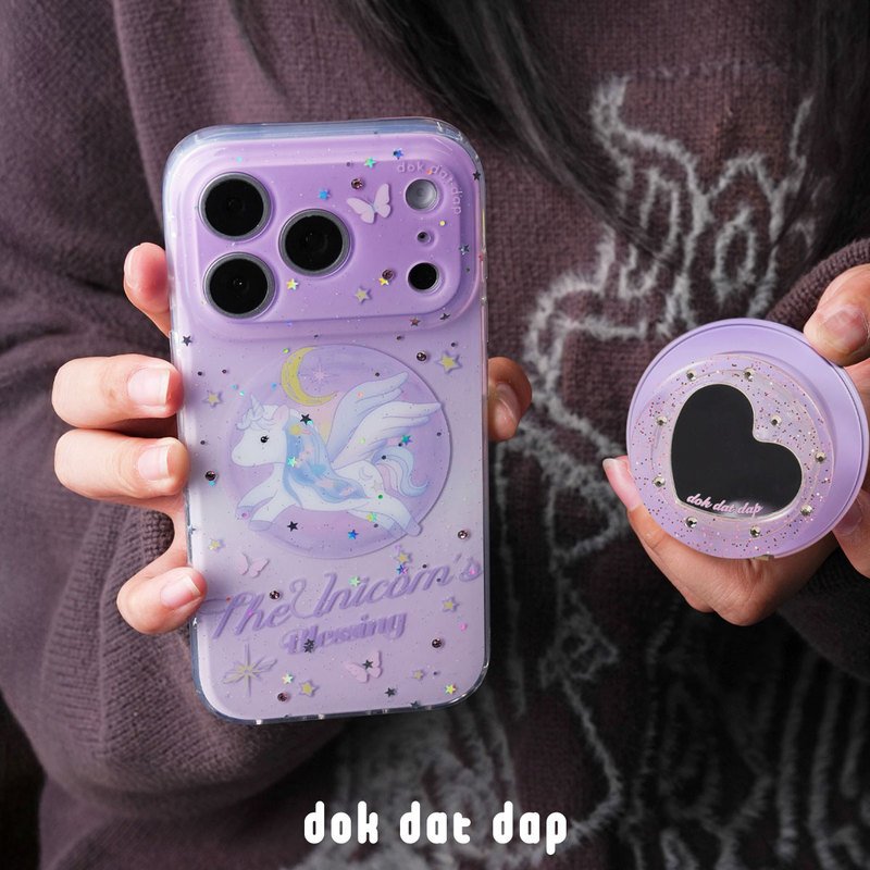 Dokdatdap Purple Unicorn Original Iphone17Pro Phone Case Personalized Glitter Suitable for Apple 16Pro Magnetic Phone Case New Hand-Painted Cartoon Apple 15Pro Niche Dokdatdap Purple Unicorn Original Iphone17Pro Phone Case Personalized Glitter Suitable for Apple 16Pro Magnetic Phone Case New Hand-Painted Cartoon Apple 15Pro Niche