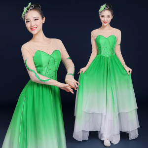 Chinese folk dance costumes for women Classical dance performance dress female elegant Jasmine Dance Costume modern dance square dance suit 