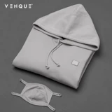 venque/范克 Осенняя толстовка с капюшоном, утепленная толстовка, дизайнерская цветная повязка для глаз, 2020