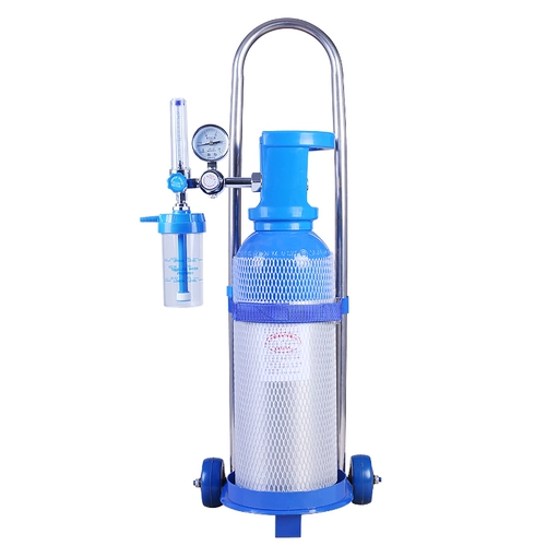 Кислородное цилиндр алюминиевый сплав Медицинский портативный 2/4 литра резервуара с высоким давлением Небольшое спасение наружного кислорода.