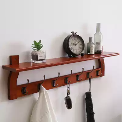 Hanging Wall bedroom coat hook solid wood porch clothes hook rack creative light luxury coat rack
