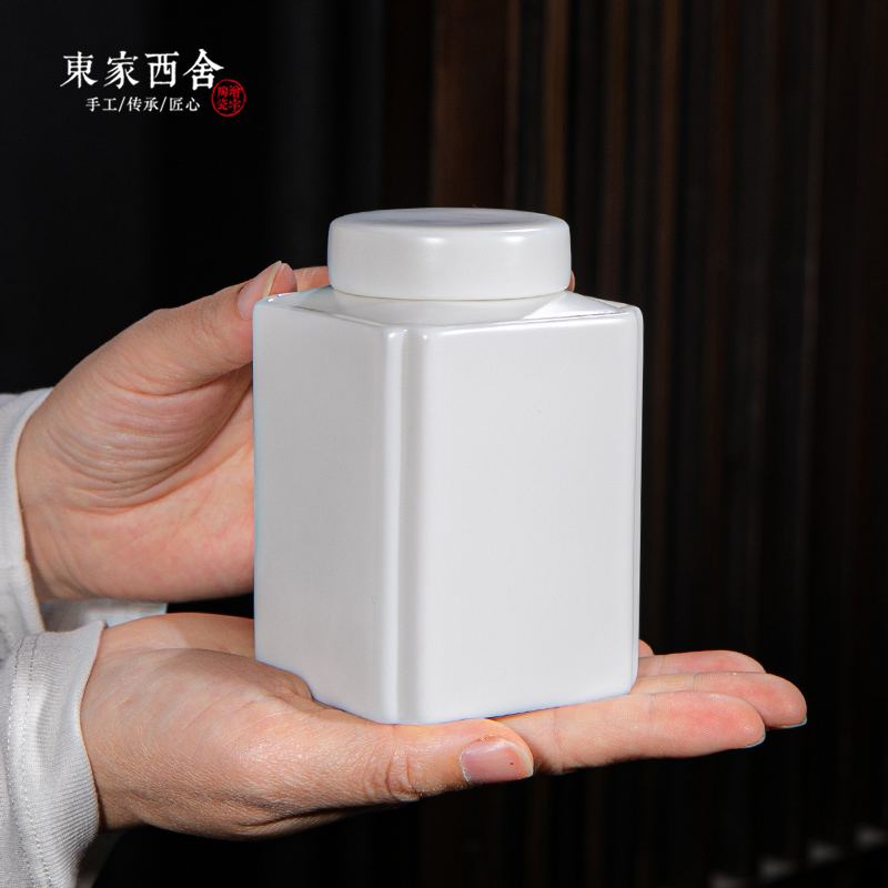 Dehua white porcelain High-end mutton fat jade porcelain Sifang small tea pot Vegetarian burnt ceramics can be customized text