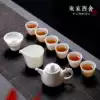 Dongjia Kung Fu tea household set Dehua White Porcelain sheep fat Jade ceramic handmade cover bowl Teacup Set of teapots