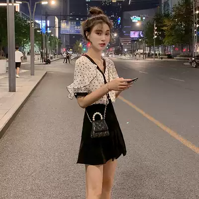 Summer dress 2021 new suit women's half skirt two-piece foreign style French retro small man high summer