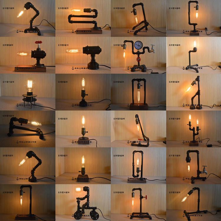 Table Lamp Retro Table Lamp ins Vintage Style Lamp Industrial Style American Country Creative Gift Bar Cafe Table Lamp