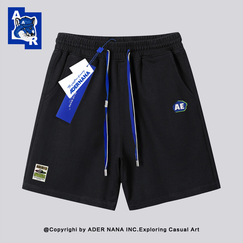 Korean Trendy Brand Ader Nana Celebrity Style Classic Ae Small Logo Five-Point Shorts Couple Loose Men's Sports Shorts