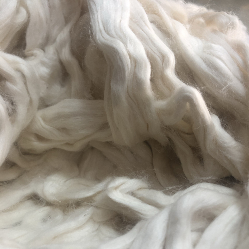 Bleached Linen Cotton Fiber Strips 55% Bleached Linen 45% Combed Cotton White Linen with Antibacterial and Deodorizing Functions