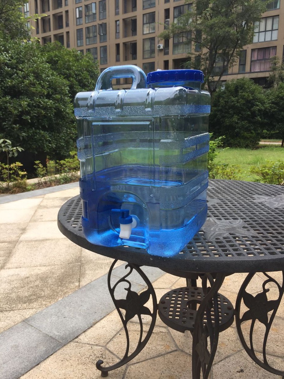 15L can fit 30 catty water outdoor large opening with handle tap switch pure mineral water plastic water bottle bucket