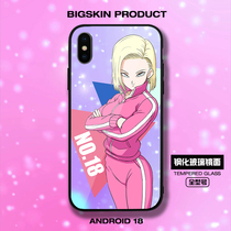 Suitable for iphonexsmax Dragon Ball No. 18 mobile phone case Huawei p40p Apple 6sp tempered glass protective case