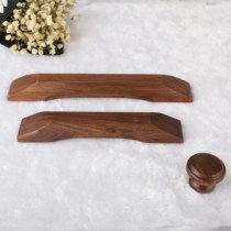 Black walnut 0313 Black walnut color cabinet wardrobe drawer door Wooden handle New Chinese furniture accessories