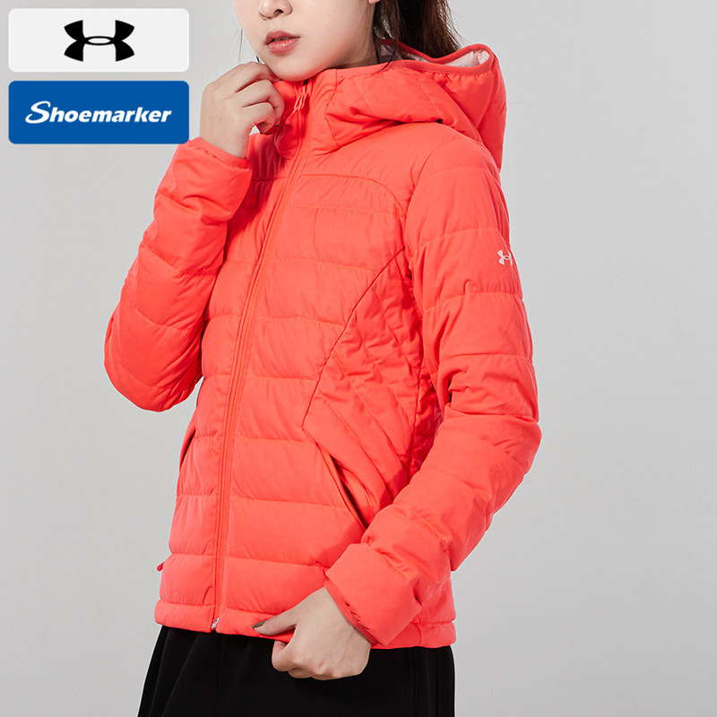 Under Armour Official Thin down Jacket for Women 2025 New Sports Wear Hooded Jacket Thickened Jacket 1355833