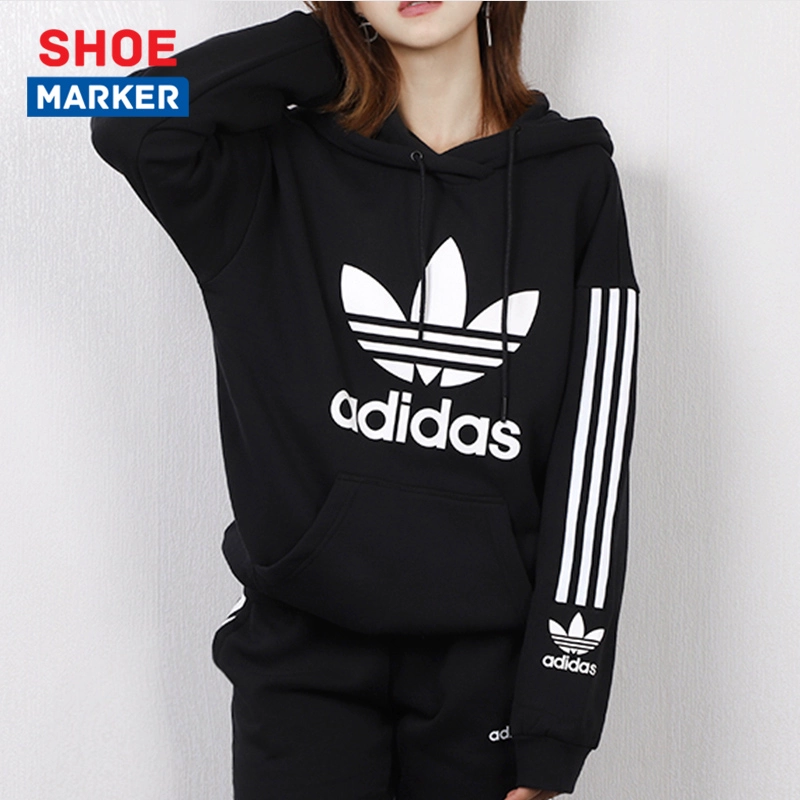 Áo len cạp cao Adidas nữ 2019 thu đông và đồ thể thao mới trùm đầu áo thun rộng FI6346 - Thể thao lông cừu / jumper