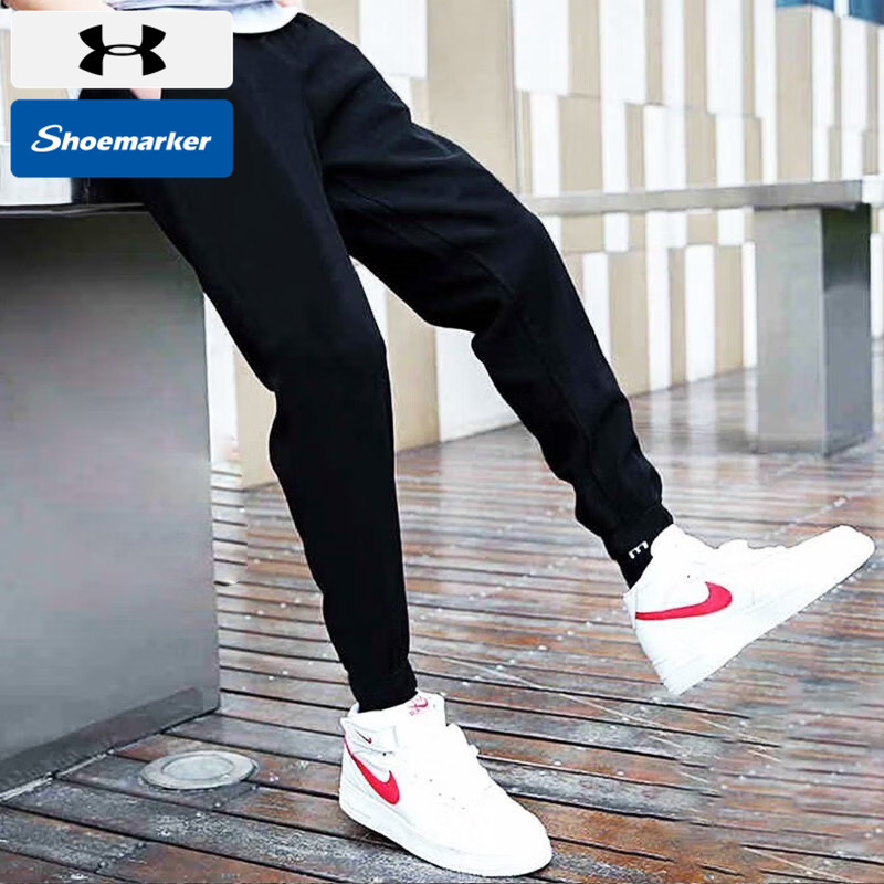 Under Armour Men's New Autumn Black Training Pants Ua Sportstyle Joggers Long Pants with Cuffs