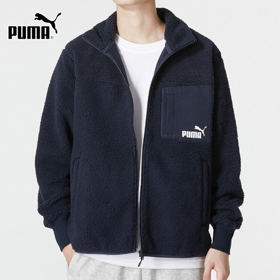 
PUMA Puma Stand Collar Lambskin Jacket Men's 2025 Summer New Sportswear Windproof Warm Top Jacket
