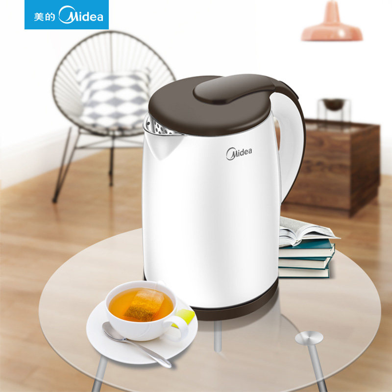 Midea electric kettle 1502 household 304 stainless steel mini quick pot quick Pot 1 5L small capacity