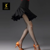 Флэш -искусство латинская танцевальная юбка для женщин для женщин современная танцевальная одежда Профессиональная новая национальная стандартная танцевальная практика нерегулярная короткая юбка