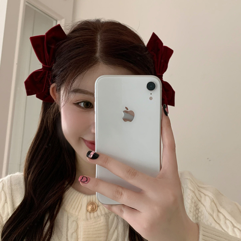 Butterfly Blast Flat 2023 New three-dimensional velvet Princess Wind Top Clamp Korean Girl Feeling Two Side Package