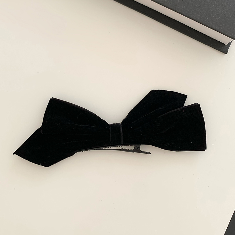 images 3:Butterfly Blast Flat 2023 New three-dimensional velvet Princess Wind Top Clamp Korean Girl Feeling Two Side Package