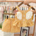 Cô gái Summer Set 2020 mới của Hàn Quốc phiên bản mỏng sọc ca rô ăn mặc Little Girl thời trang Casual hai mảnh 