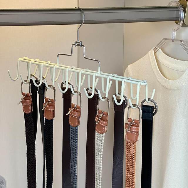 Belt storage artifact multi-function rack