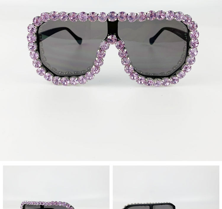 57g Weight UV400 Protection Lens Material Travel, Party Occasion Women'S Gender Diamond Design Elegant, Glam, Hip-Hop, Retro, Vintage Style, Fashion, Sweet, Simple Style, Sports Style Grey, White, Purple, Red, Green, Transparent, Silver, Black Color Elegant Glam Hip-Hop UV400 Protection Diamond Women's Sunglasses 11