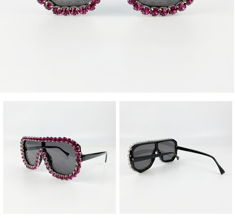 57g Weight UV400 Protection Lens Material Travel, Party Occasion Women'S Gender Diamond Design Elegant, Glam, Hip-Hop, Retro, Vintage Style, Fashion, Sweet, Simple Style, Sports Style Grey, White, Purple, Red, Green, Transparent, Silver, Black Color Elegant Glam Hip-Hop UV400 Protection Diamond Women's Sunglasses 13