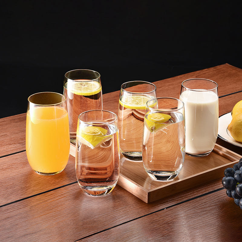 Glass water cup household transparent heat-resistant tea cup ins wind female milk cup male beer cup juice cup
