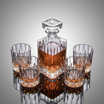 European-style whiskey glass set crystal glass wine bottle thickened foreign wine glass creative household spirits jug wine set