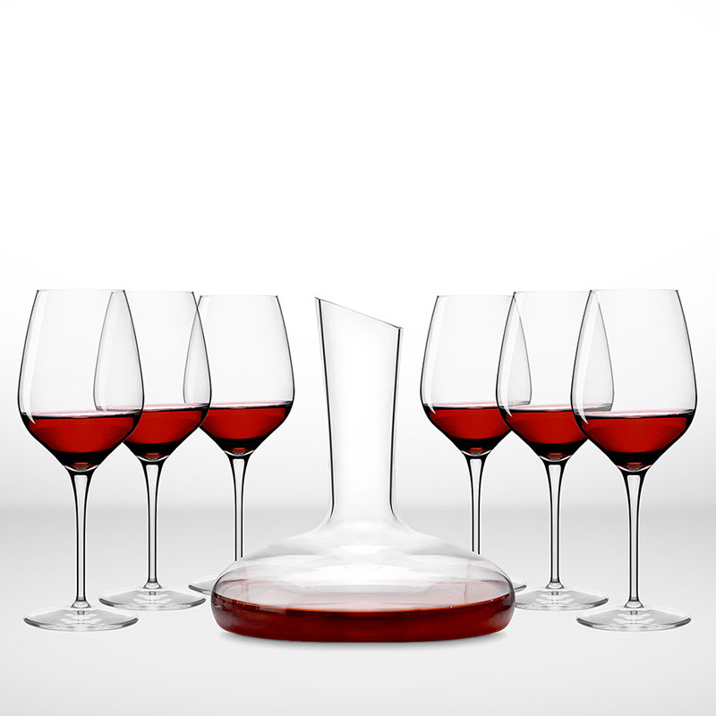 Red Wine Cup Suit Home Decanter Chinese Style Big Number Crystal Glass 6 Only Wine High Foot Cup Wine 2