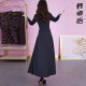 High-end temperament dress female spring and autumn 2023 new mother skirt loose and thin small black dress fashion women's clothing