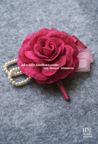 IDE Dinner Annual Meeting Banquet Wedding Korean Rose red bride Bridesmaid sister corsage corsage brooch