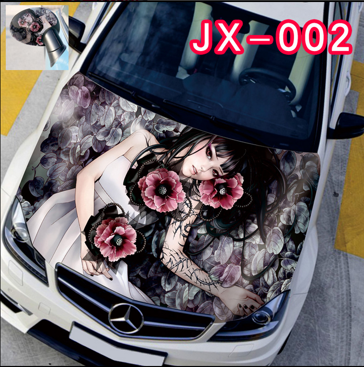 Car Beauty spray-painted hood Custom Hood Sticker Rear Gear Cover Adhesive Film Head Cover Graffiti
