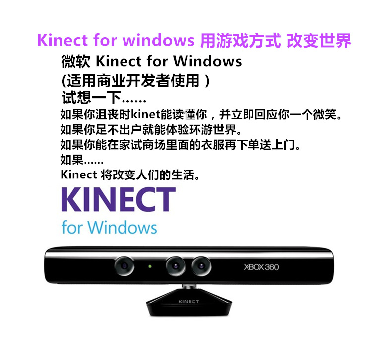 Microsoft xbox360 cảm biến cảm biến kinect 1.0 máy tính phiên bản phát triển PC máy ảnh kinect - XBOX kết hợp tay cầm rapoo v600s