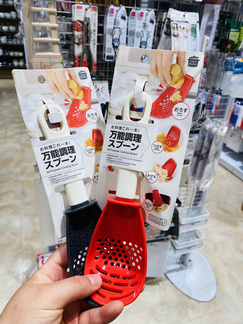 Japan multifunction leaking spoon Filter Screen Baby Deputy Food Potatoes Pressed Clay Mashed Ginger Grinder Kitchen small tools