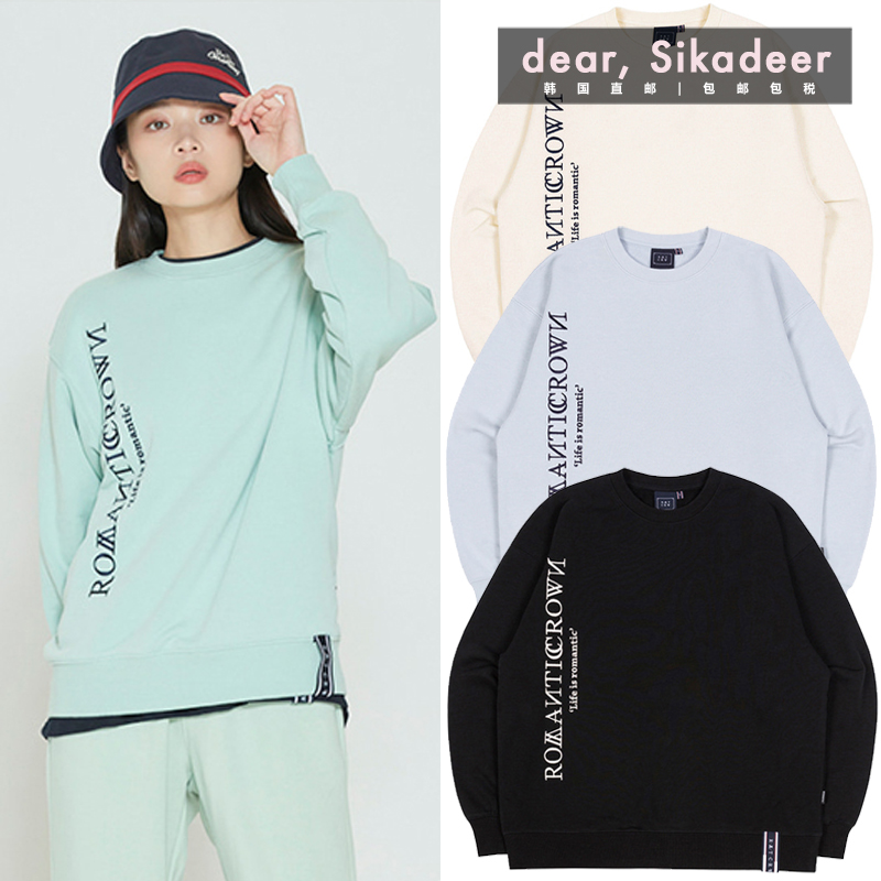 Korea ROMANTIC CROWN embroidery alphabet Circular Guardian woman autumn and winter without plunge