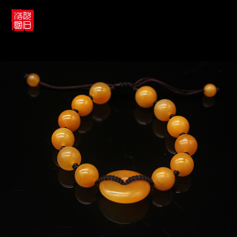 Natural Shoushan stone authentic orphan old material Tianhuang frozen Buddha beads hand chisel bracelet shift handle Wenwan high-end collection gift